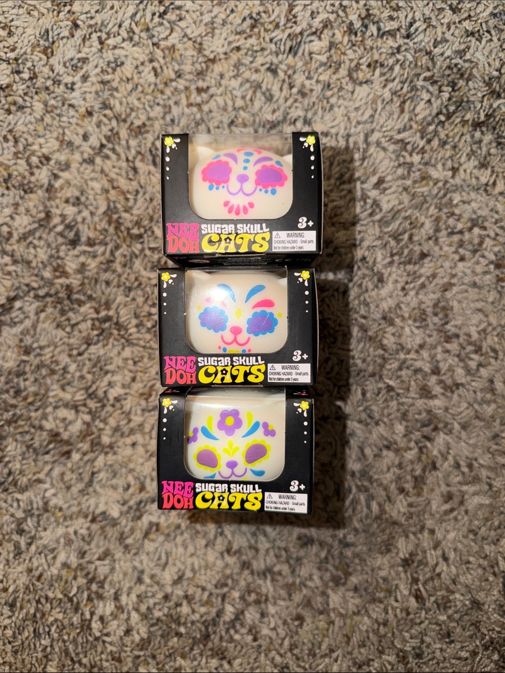 Needoh Sugar Skull Cats - Lot of 3